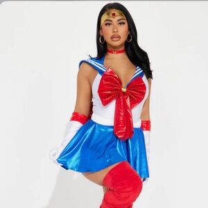 Moon Power Princess 5 Piece Costume Set - White/combo